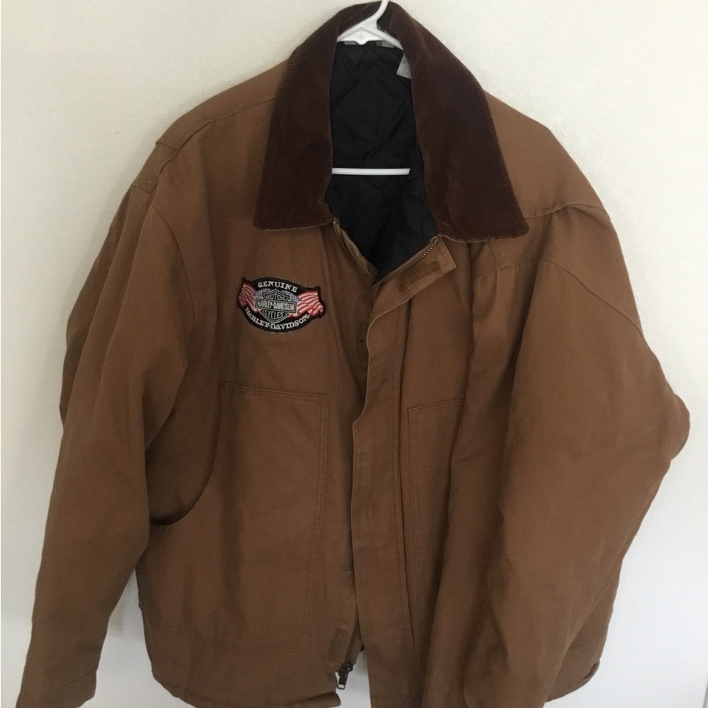 Harley-Davidson Brown Bomber Jacket with Patch